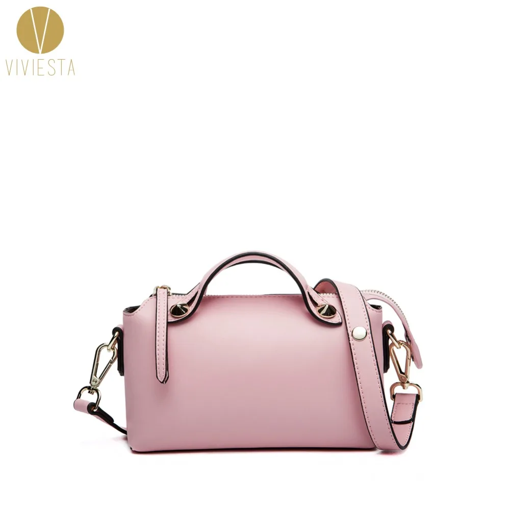 

REAL LEATHER MINI BOSTON SHOULDER BAG - Women's Inspired Famous Brand Fashion Luggage Work Bowler Tote Crossbody Bag Handbag