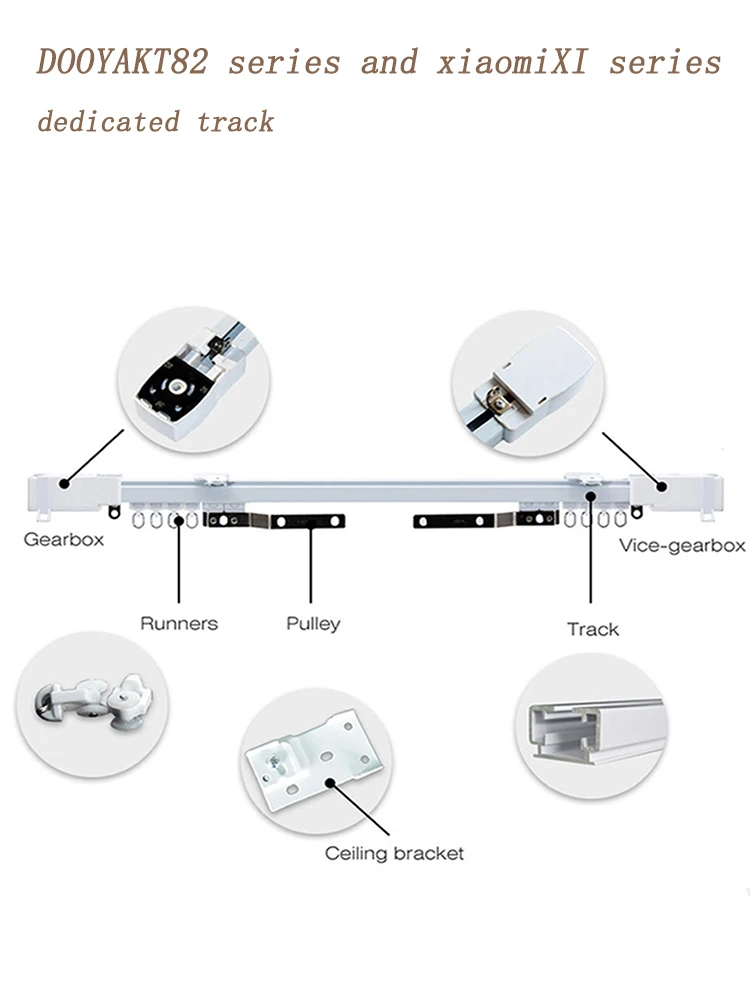 Высокое качество алюминиевый электрический занавес трек настраиваемый моторизованный потолок крепление окна занавес трек для умного дома