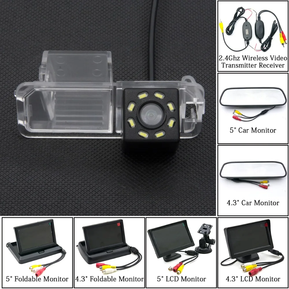 

8LED Car Rear View Camera Backup Parking Monitor Filter Wireless Kit For VW Golf 6 Polo 5 Hatchback Passat CC Magotan 2010 2011