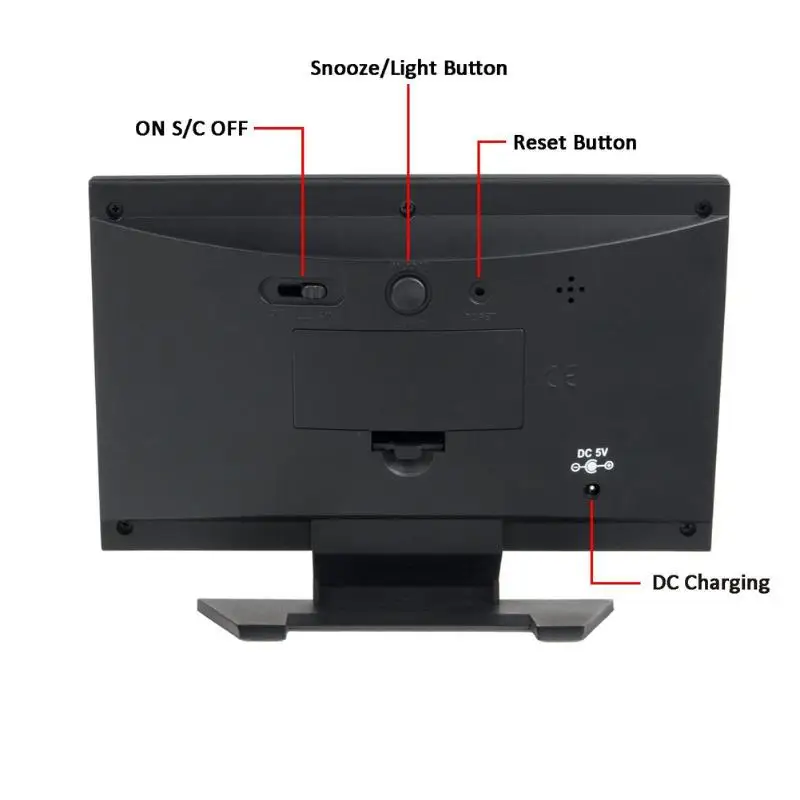 Lcd цифровой термометр Многофункциональный прецизионный гигрометр бытовые приборы для измерения температуры/влажности с базой