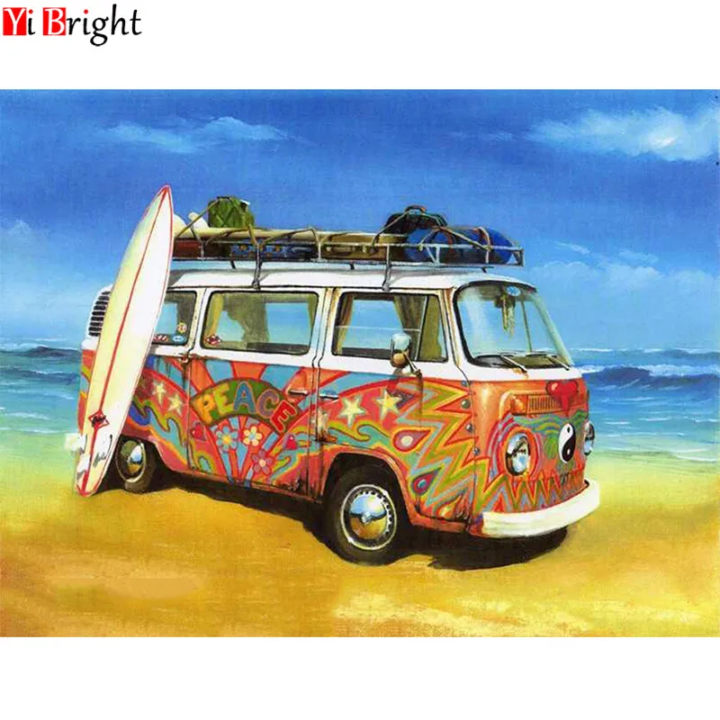 Diamond Mosaic &quotLandscape&quot Painting DIY Bus Picture Of Rhinestones Handicraft Embroidery Resin Wall Art XY1 | Дом и сад