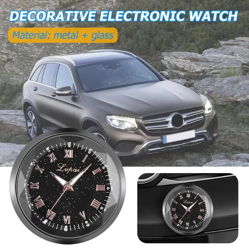 Новинка BZ845 мини украшение автомобиля часы авто интерьер орнамент часы-наклейка зажим авто выход воздуха часы автомобиль стиль