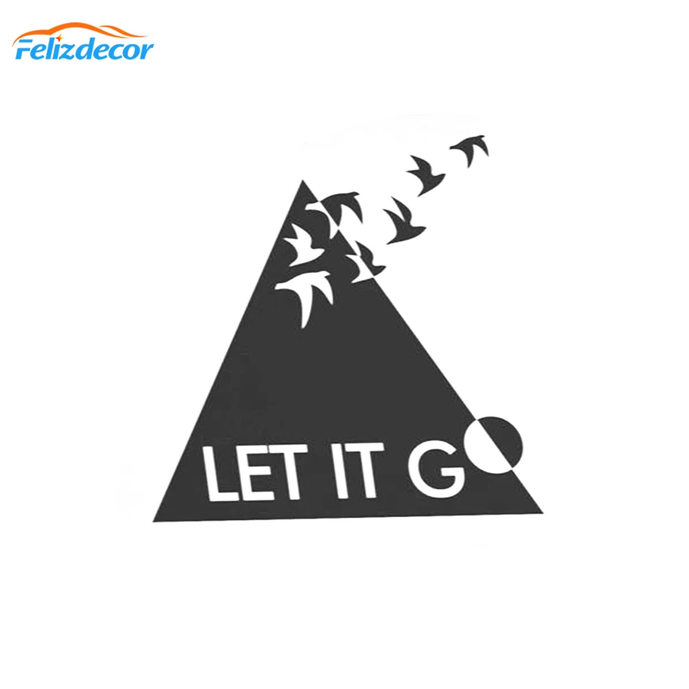 13cm wide Let it go Art Design Quote Pattern Vinyl Car