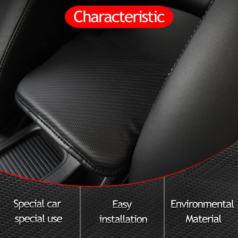 

1X Car Armrest Pad Cover Case For VW Polo Scirocco Passat B6 B7 Jetta Golf 5 6 7 MK5 Tiguan CC Armrest Box Pad Auto Accessories