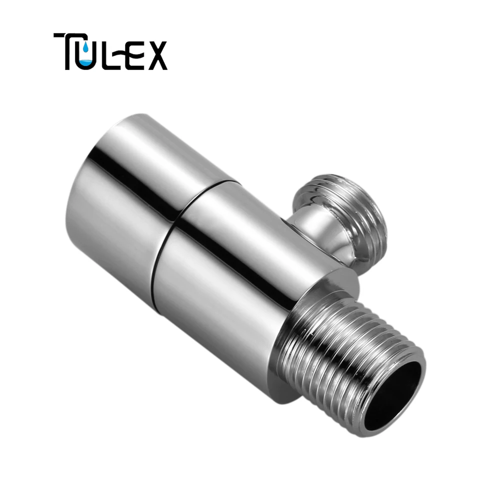 TULEX переключатель воды клапан Овальный угловой вентиль из латуни для разделения G1/2 нить суб-клапан Кухня Аксессуары для ванной комнаты твердая латунь хром