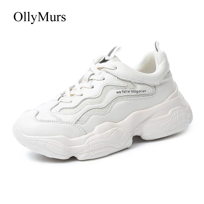 

Casual Shoes Women Chunky Sneakers zapatos de mujer 2019 Spring chaussures femme Ladies Platform footware Patchwork Breathable