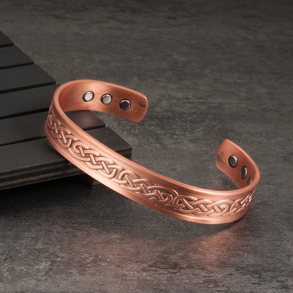 Vinterly Viking Copper Bracelet Men Cuff Adjule Bangles Women Vinterly Viking Copper Bracelet Men