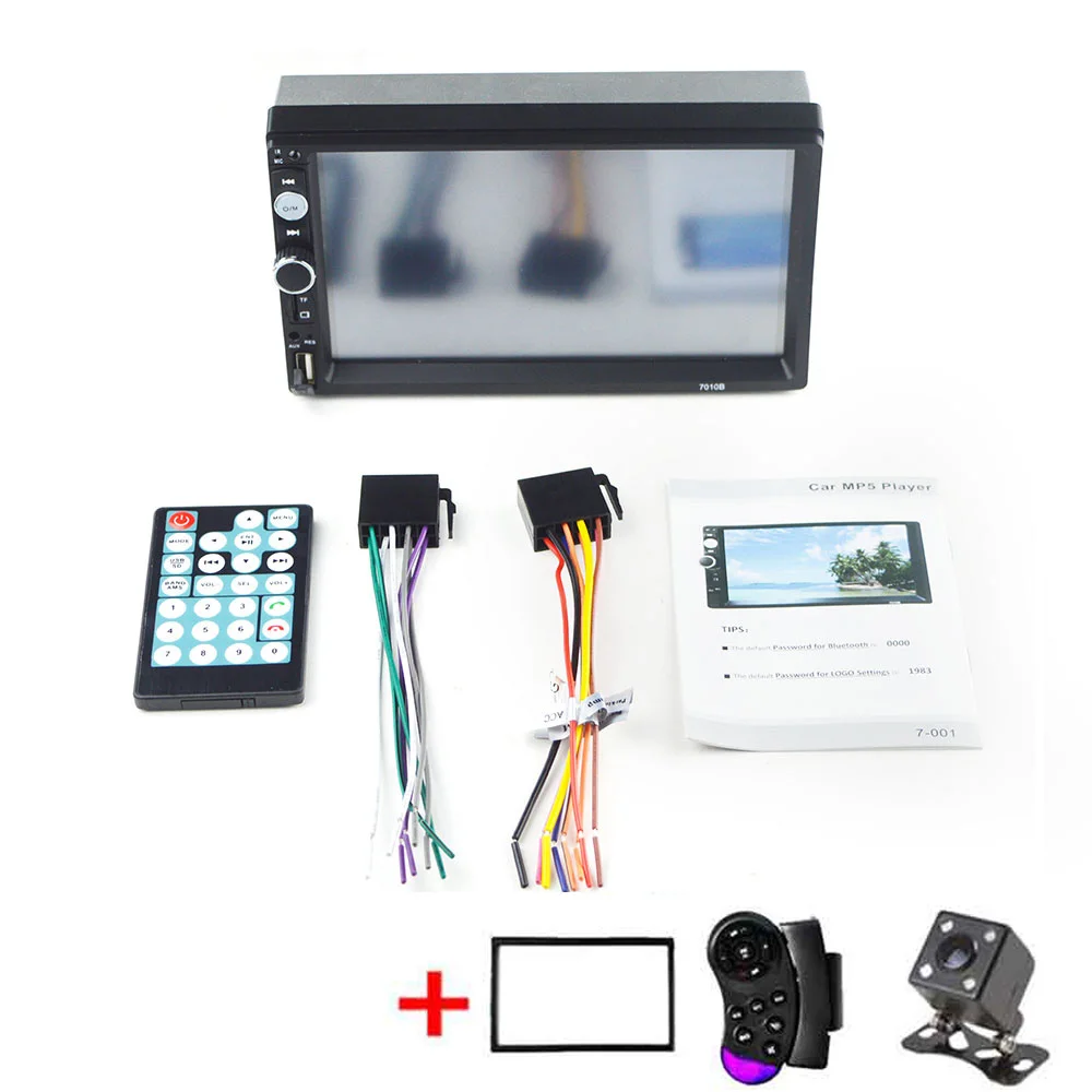 2din Автомагнитола " HD Авторадио мультимедийный плеер 2 DIN сенсорный экран Авто аудио стерео MP5 Bluetooth USB TF FM камера - Цвет: frame control camera
