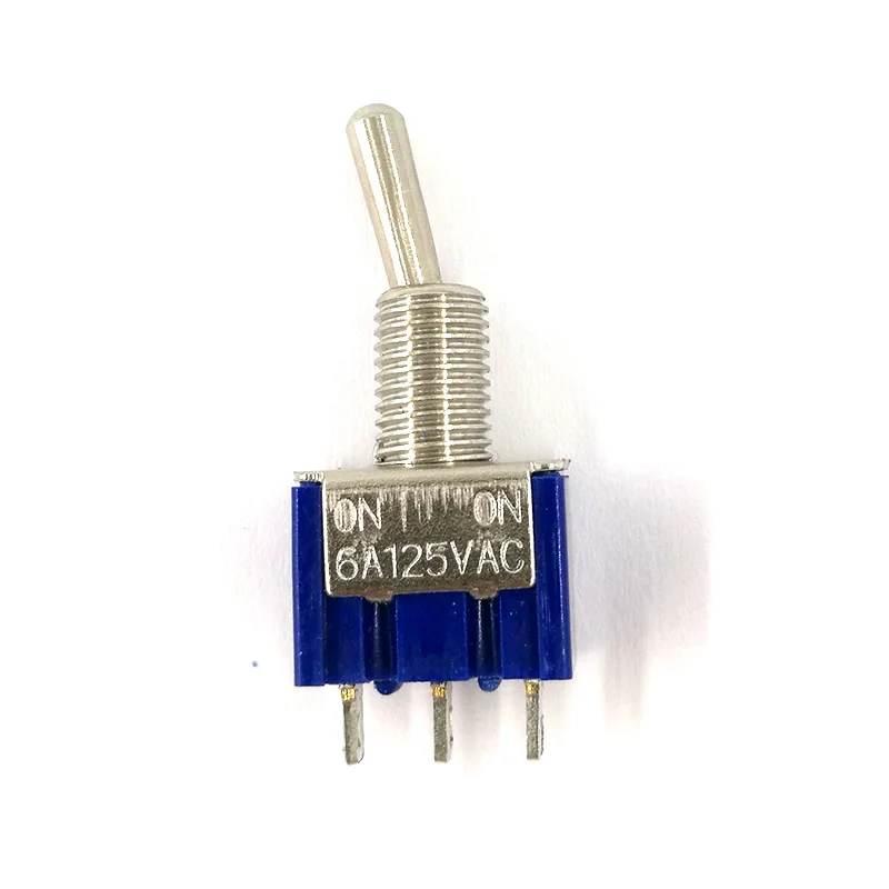 5 шт./лот Мини тумблер MTS 102 SPDT 6A 125 В переменного тока/3A 250V AC миниатюрные рычажный