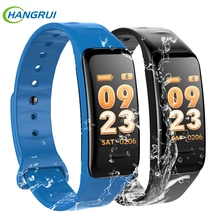 Hangrui C1s SmartBand Big Color-screen Fitness Tracker blood pressure Heart Rate Monitor sleep tracker Wristband For Android IOS