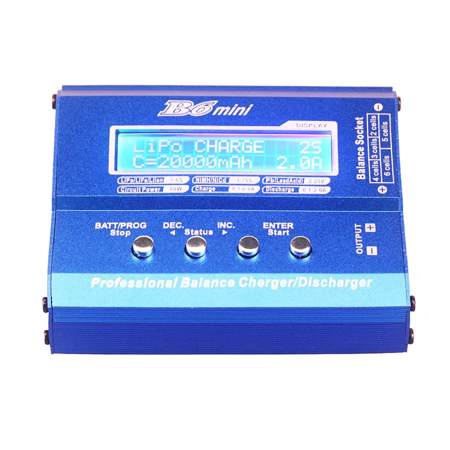 

IMAX B6 mini 60W Balance Charger Discharger for RC Helicopter Car NiMh Li-ion Ni-Cd Aircraft Intelligent Battery Charger