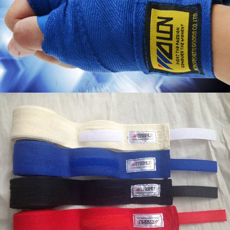 1 Pair Boxing Hand Wraps Gloves Bandages Wrist Fight Protecting Binding
