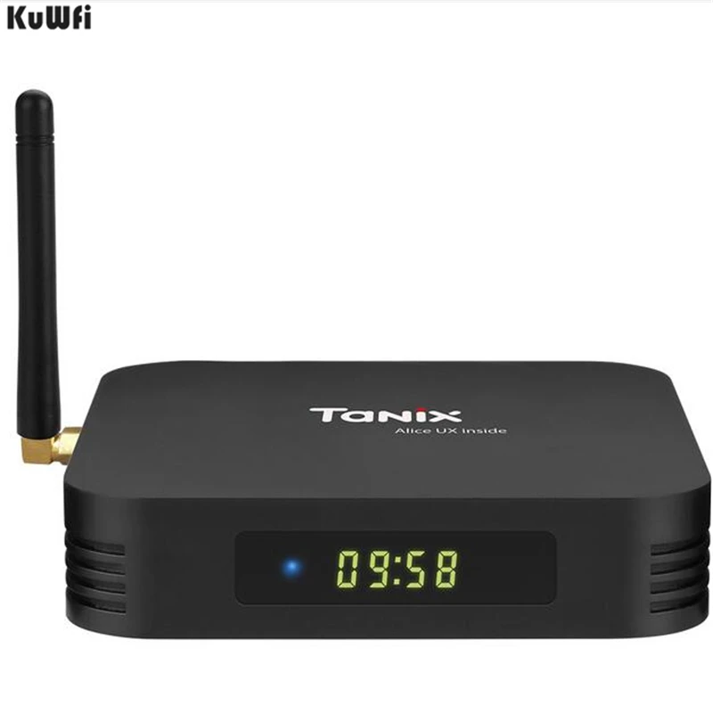  KuWFi Smart TV Android 7.0 Smart TV Box Allwinner H6 4GB DDR3 32GB EMMC Set Top Box 2.4GHz + 5.8GHz