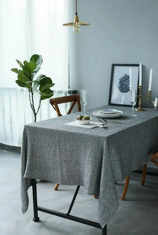 

Flax gray double tablecloth