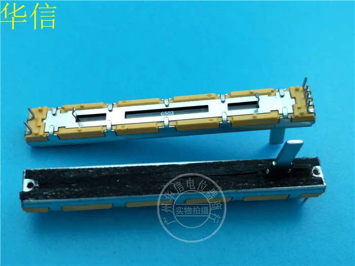 2 Pz 75Mm Sc6080Gh Per Yamaha Behringer G503 Fader Potenziometro/Mixer Diapositiva Fader Scorrevole Doppio Potenziometro G503 50 K 2 + 4Pin