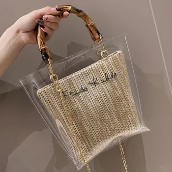 Transparent woven shoulder/hand Bag