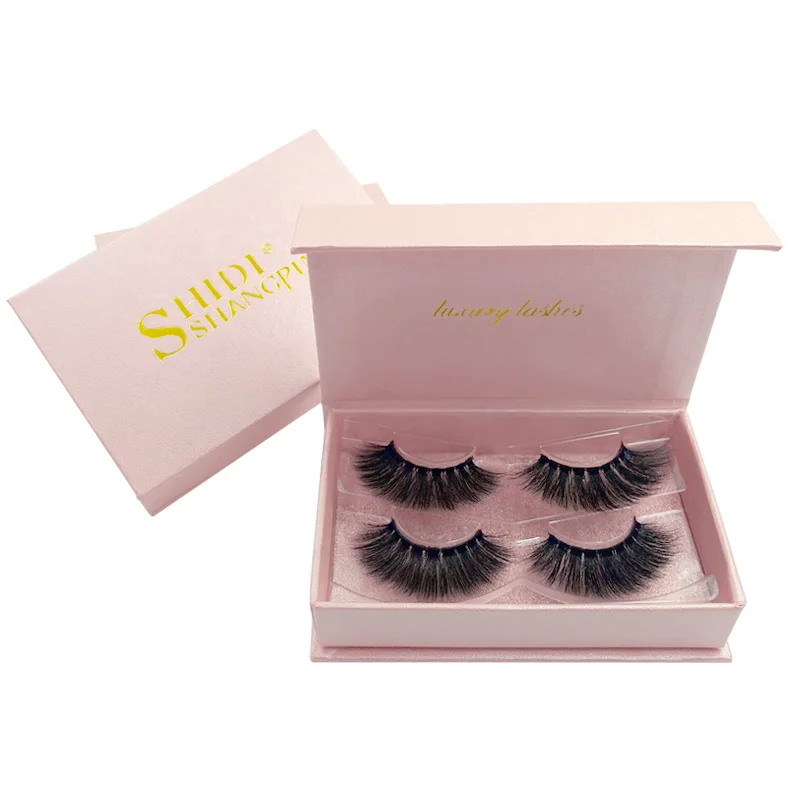 

SDSP 2 Pairs Thick Eyelashes Natural Long Mink Lashes Hand Made Lashes 3D Mink False Lashes Makeup1 Box False Lashes