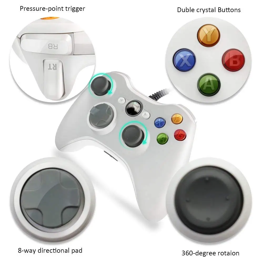 Проводной USB контроллер для Xbox 360 игровые аксессуары геймпад джойстик Microsoft XBOX