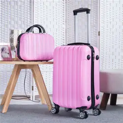 Комплект багажных сумок на колесиках 26 "путешествия чемодан с колесиками Spinner тележки случае Дорожная сумка из АБС-пластика коробка дамы