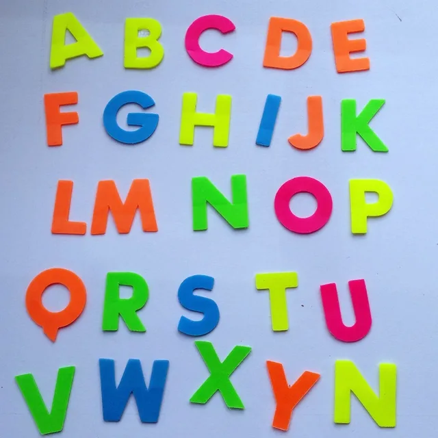 26 letters / set . 260 Alphabets A Z page marker sticky notes label 5 color mixed/memo cube post