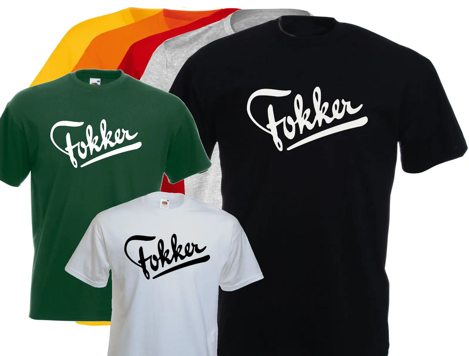 

2019 Flash Print Cotton Slim Fit Crew Neck T-Shirt Fokker, Aviation, Pilot, Aeronautical Custom T Shirts Cheap