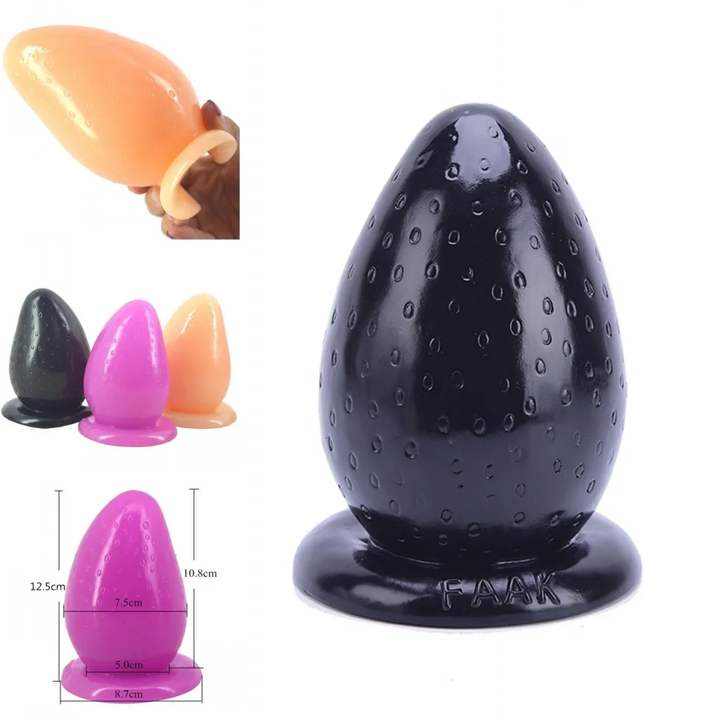 Big Anal Plug With Suction Cup Strawberry Butt Plug Partical Huge 3 Thick Anal Stuffed Stopper