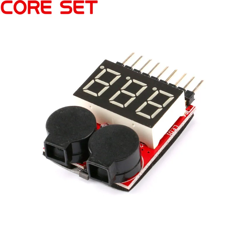 

5pcs Digital 1S-8S LED Battery Low Voltage Buzzer Alarm Voltage Indicator Checker Tester For Lipo/Li-ion/Fe