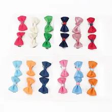 20 шт., 2,5 см, детские заколки для волос, цветные заколки для волос, милые заколки для волос с бантом из ленты, заколки для малышей, женщин, девочек