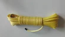 Yellow 5mm*15m ATV UTV winch line for Racing,Winch Cable for offroad parts,Synthetic Rope