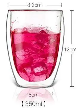 Дания Bodum двойными стенками Творческий из стекла кофе чашки чая сок кружка молока чашка кофе 1 шт. 80-650 мл пиво глоток коктейль очки кружка - Цвет: 350ml