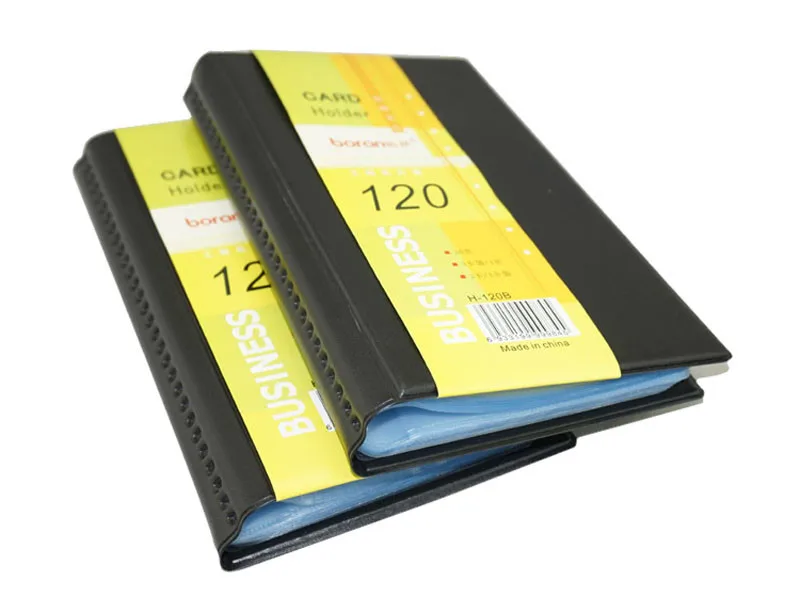 Leather 120 Cards ID Credit Card Holder Book Case Keeper Organizer 18.5* 12.5* 0.8cm Black Business Name Card#P5