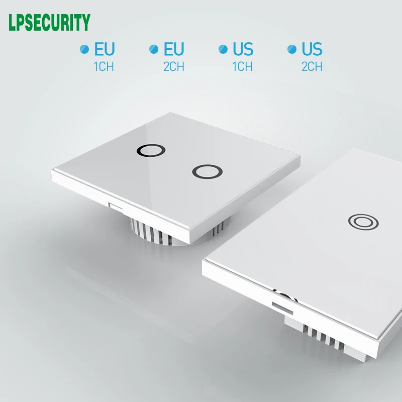 

Z-wave Touch Panel Light Wall Switch z wave plus 1gang/2gang lighting switch remote control light via smart phone
