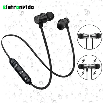 

Magnetic Bluetooth Headset Wireless Earbud Earphone Stereo Headset Earpiece with Microphone for iphone Android