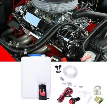 

CARCHET Universal Car Windscreen Washer Bottle Kit With Pump Hose Jet Button Wiring Switch 12V Switch Clean Tool