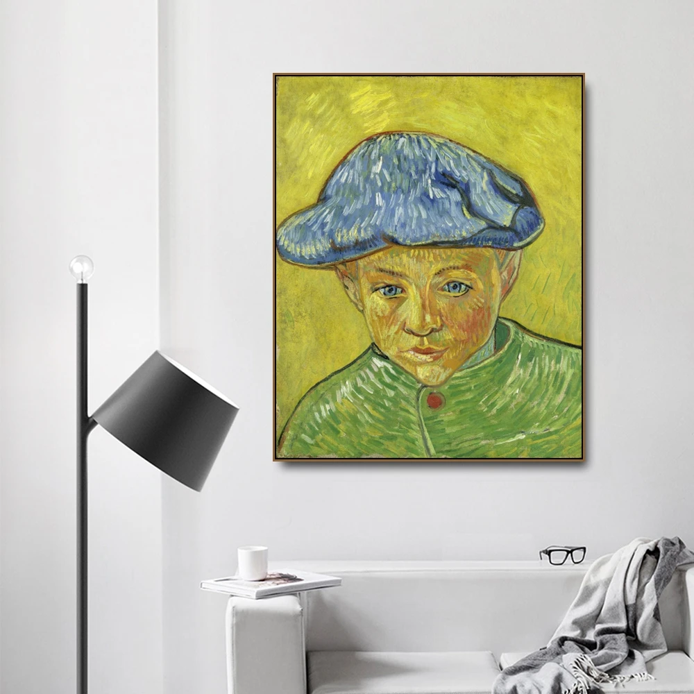 

Portrait of Camille Roulin by Vincent Von Gogh Poster Print Canvas Painting Calligraphy Home Decor Wall Picture for Living Room