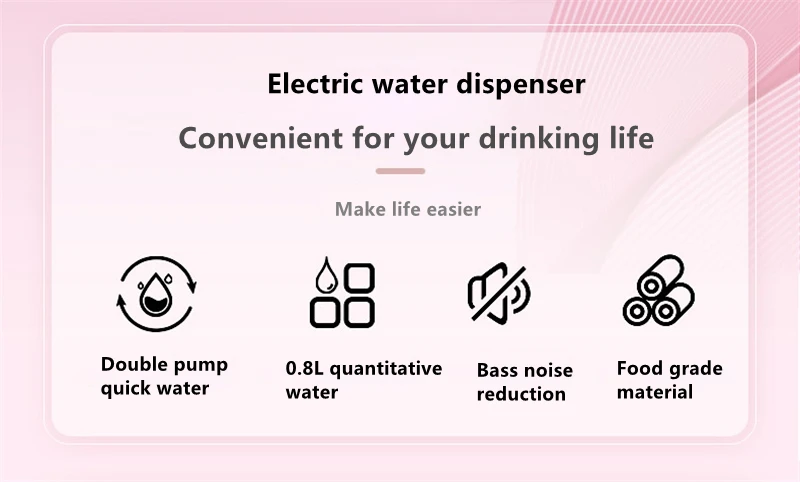 Электрический usb-диспенсер для холодной воды Dailywater, портативный мини-диспенсер для питьевой воды из нержавеющей стали для бутылок