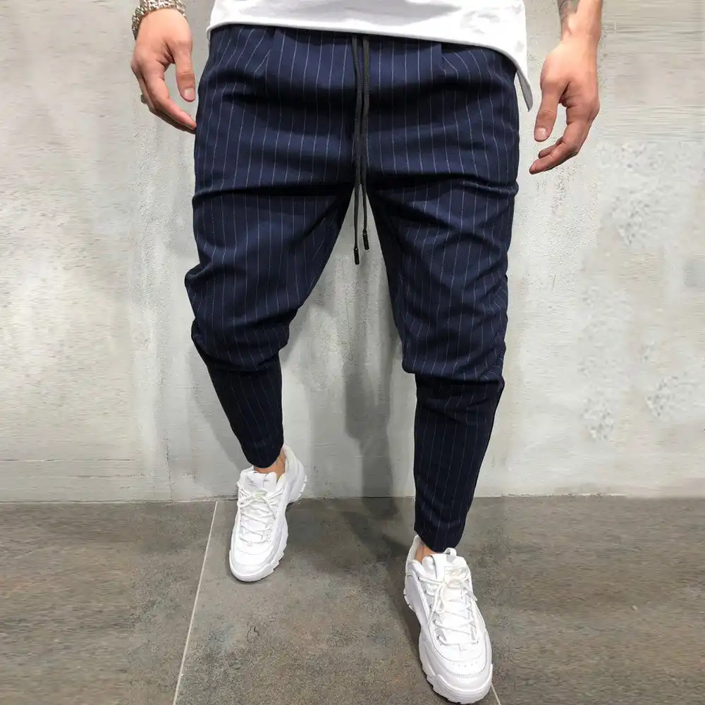 Feitong Sweatpants Men Pants Hip Hop Fashion Casual Solid Loose
