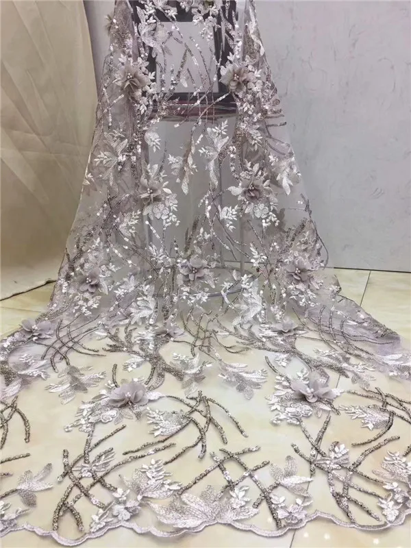Нигерийская кружевная ткань 2019 высокое качество 3D кружево Африканский шнур