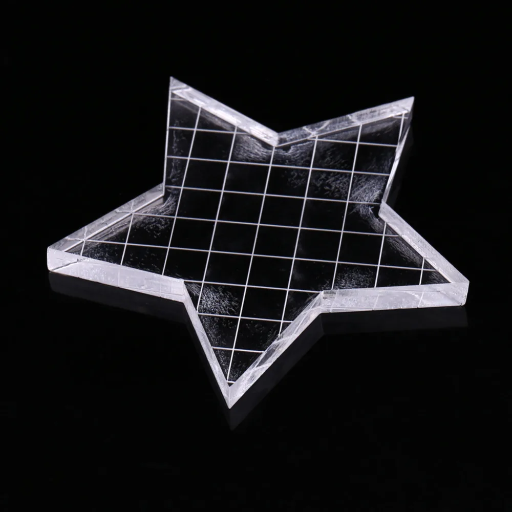 

1Pc Transparent Acrylic Block for Scrapbooking Color Stamping Process Essential Tool