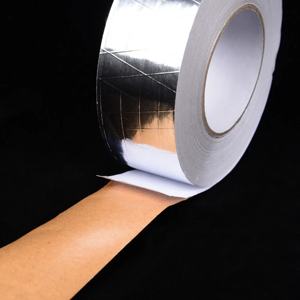 Waterproof Single Sided Aluminum Foil Tape With Liner 50mm 50m in Tape 