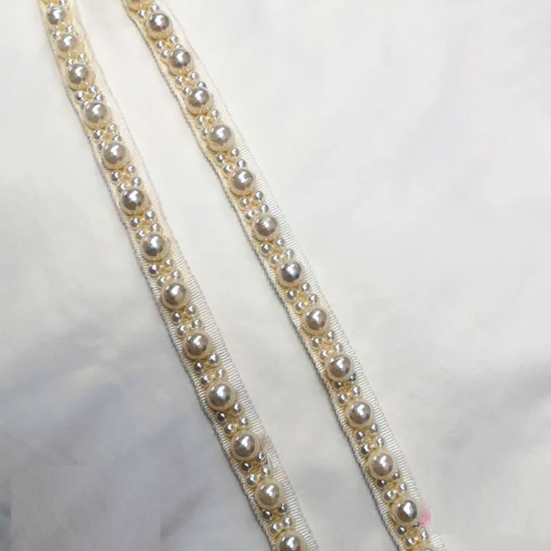 pearl beaded fringe trim for clothes 1