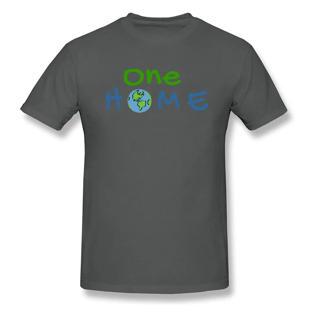 One Home Environmental Message Men Funny Tops Shirts Crewneck Thanksgiving Day Pure Cotton T Shirt Family Short Sleeve T Shirt One Home Environmental Message carbon