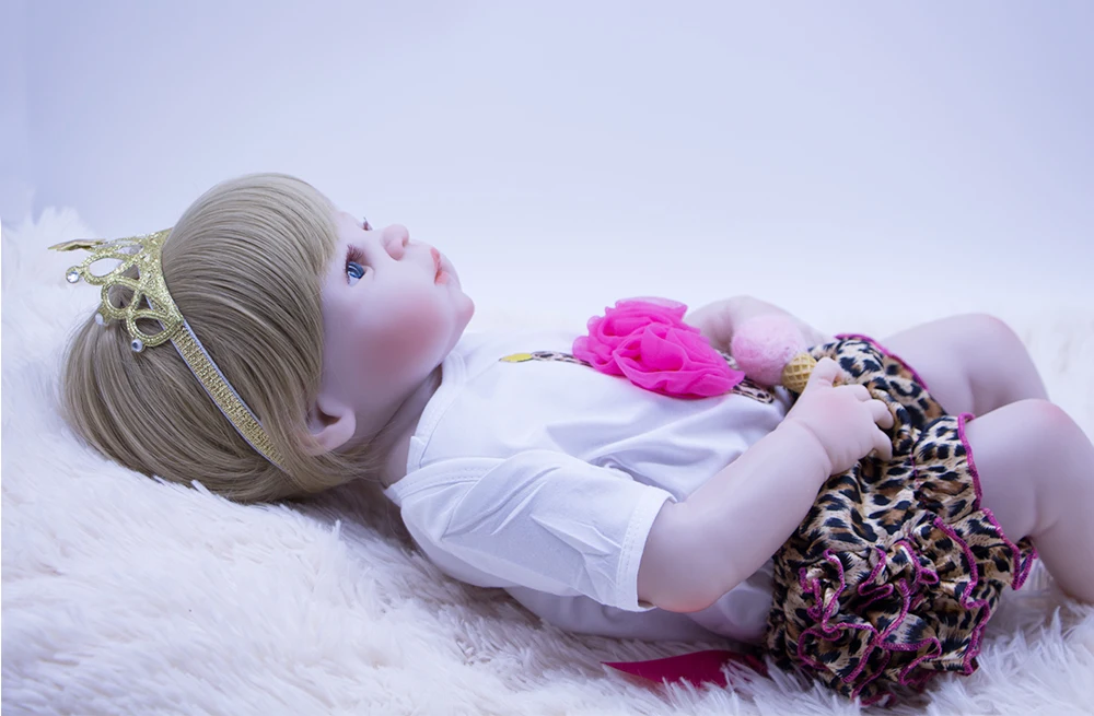 DOLLMAI 55 см Bebe Кукла Reborn полностью силиконовая виниловая девочка Baby Doll подарок для