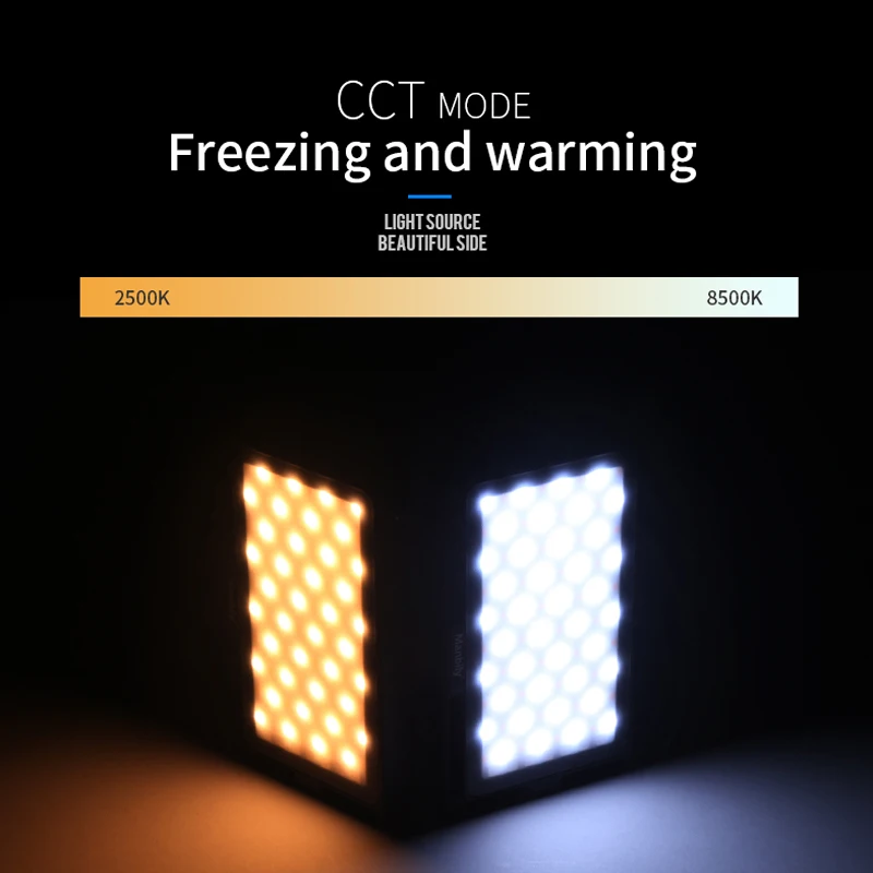 Skup SETTO kolorowe światło led do kamery RGB możliwość przyciemniania w pełnym kolorze tryb sceny Studio Vlog oświetlenie fotograficzne Pocketlite na lustrzanka cyfrowa