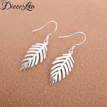 

New Arrivals 925 Sterling Silver Long Leaf Earrings For Women Fashion Jewelry sterling-silver-jewelry pendientes