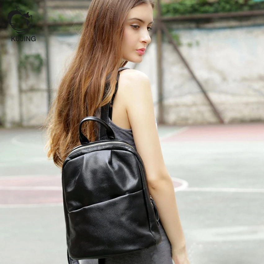 

KUJING Backpack Premium Trends Multifunctional Leather Business Shoulder Backpack Free Shipping Travel Casual Women Backpack