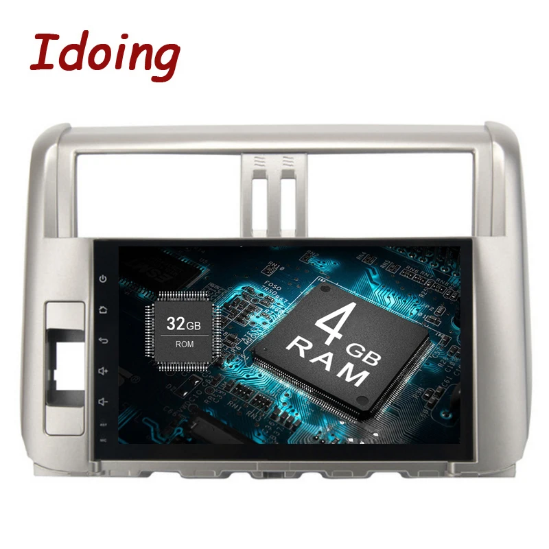 

Idoing 2Din 9"8Core Car GPS Player For Toyota Prado 2010 Android8.0/7.1 Steering-Wheel Touch Screen 4GB+32GB Fast Boot NO DVD