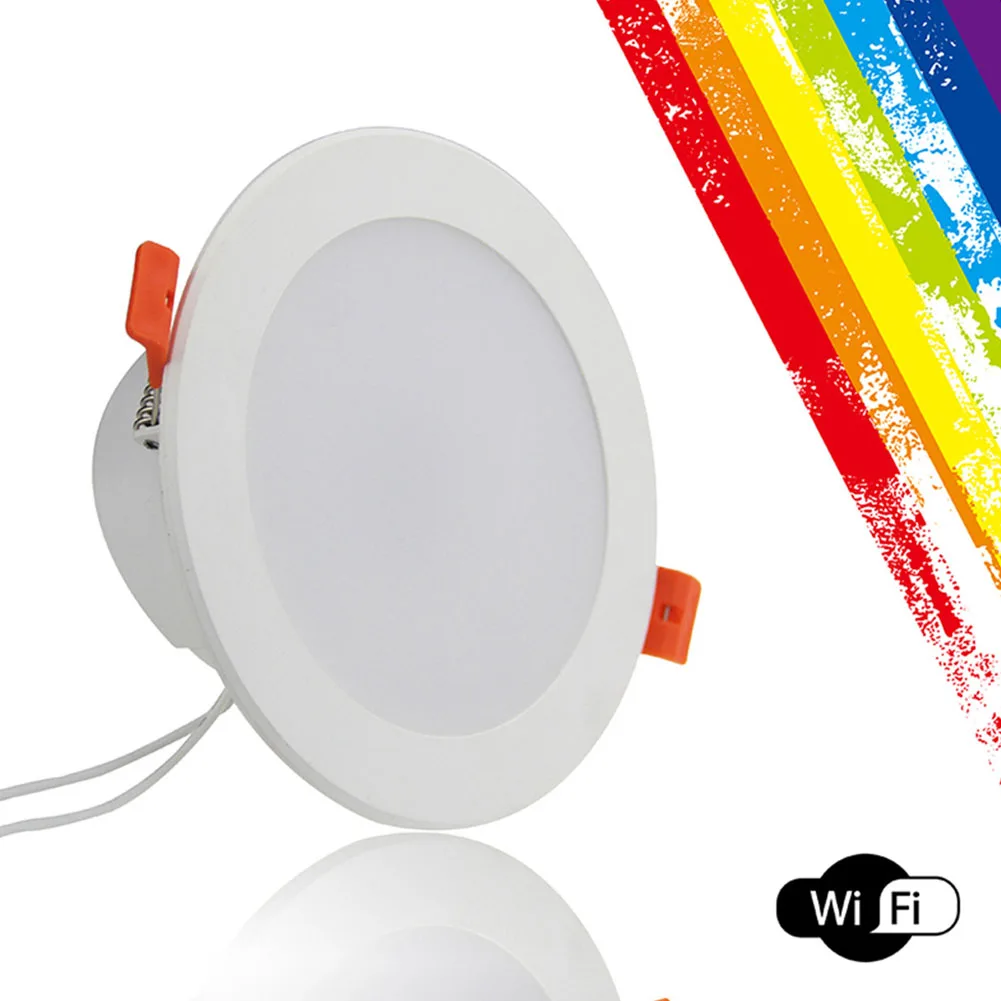 

4 Inch Hotel Ceiling Super Market RGB Indoor APP Control Color Change Timing WIFI Embedded Round LED Bulb Smart Downlight
