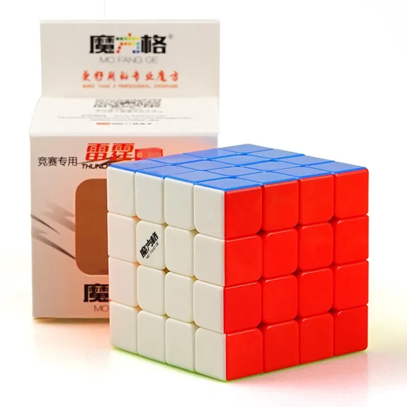 QIYI THUNDERCLAP 4x4x4 кубик рубика необычный кубик cube Professional Puzzle cube s Логические взрослых плавно поворачивается игрушечные лошадки для детей кубик рубика - Цвет: 60MM Stickeless