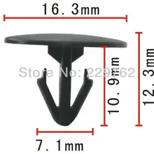 100 шт. сбоку отделкой Панель фиксирующего зажима для Toyota 90467-07096 4WD грузовик 1989-на авто зажимы и Крепежи автомобиля Пластик